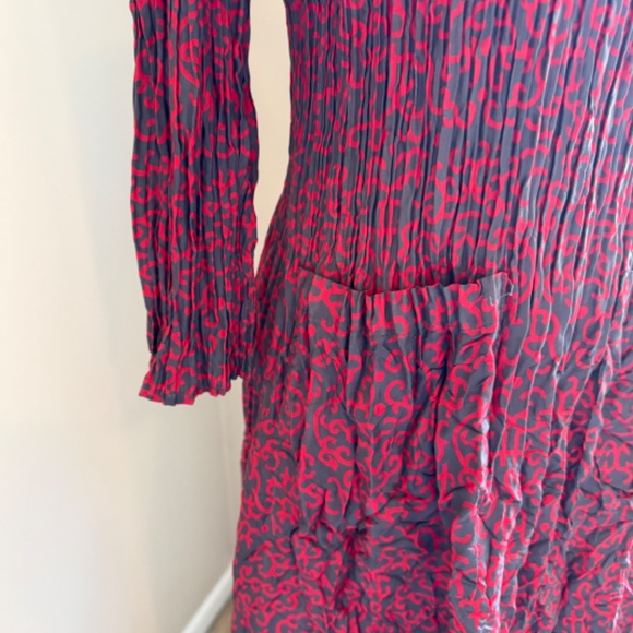 Alquema 3/4 Smash pocket dress Gray and Red Size 1 (Fits US Sizes 8-10) - Picture 2 of 12